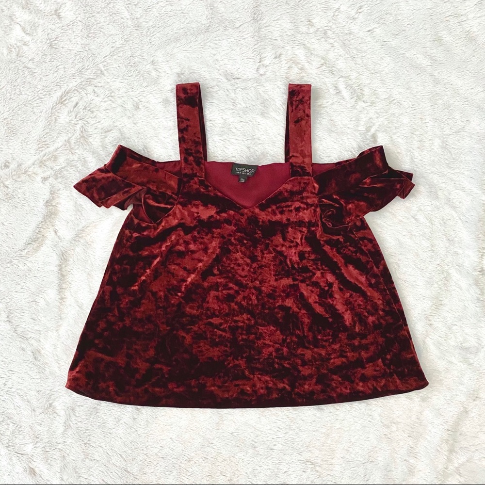 Topshop  velvet top